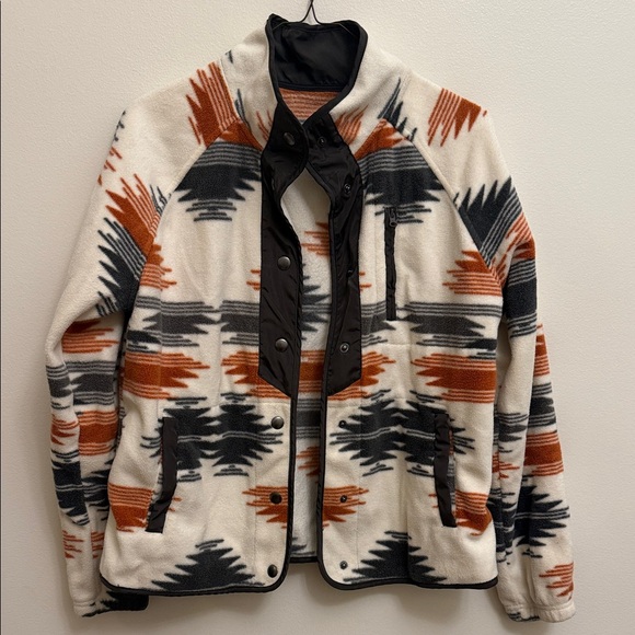 Boutique Aztec Western Southwestern Snap Button Closure Fleece Jacket Size Small - Picture 2 of 6
